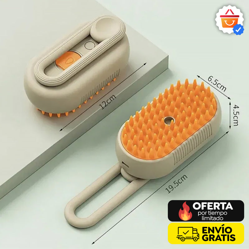 CEPILLO PARA MASCOTAS A VAPOR CON MANIJA