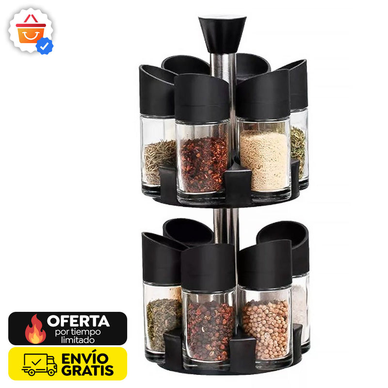 ESPECIERO 2 NIVELES SET 12 ENVASES