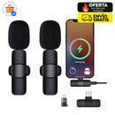MICRÓFONOS INALÁMBRICOS SOLAPA 2 EN 1