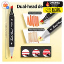 PLUMONES TOUCH DOBLE PUNTA 120 PIEZAS