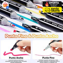 PLUMONES TOUCH DOBLE PUNTA 120 PIEZAS