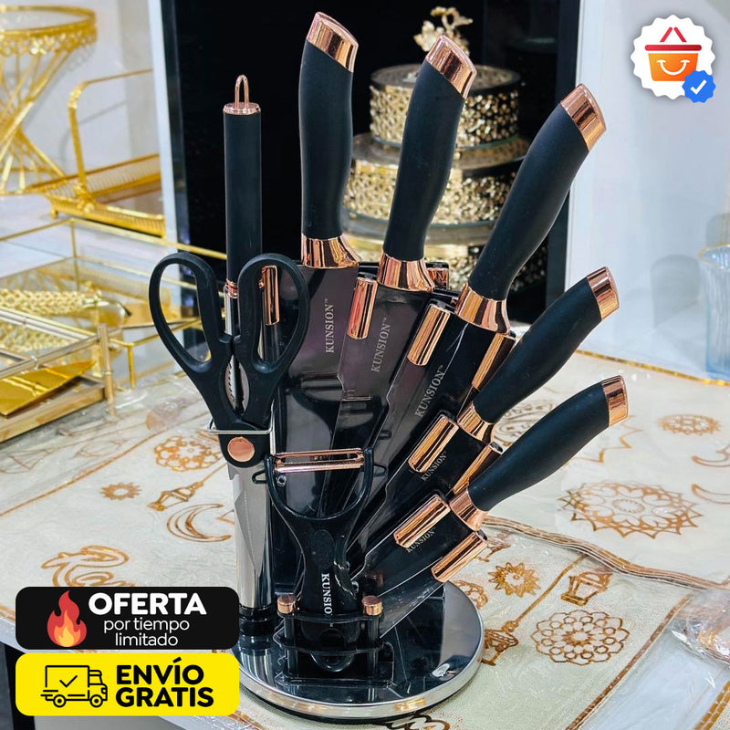 SET JUEGO CUCHILLOS ACERO INOXIDABLES